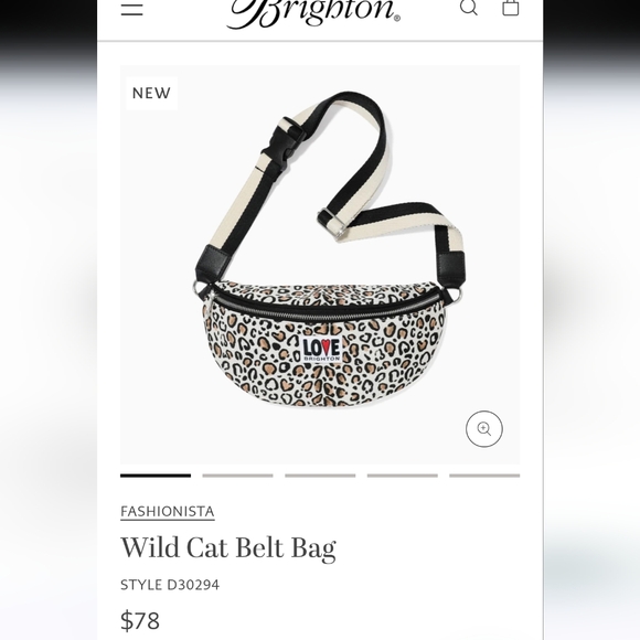 NWOT Designer Brighton Wild Cat Belt Bag - Picture 7 of 7